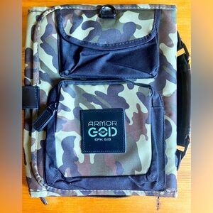 Armor Of God Camouflage Bible Cover Tri-Fold Organizer